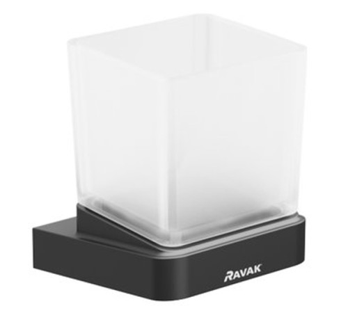 Держатель со стаканом Ravak 10° TD 210.20 черный X07P557