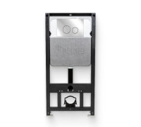 Инсталляция для унитаза REHAU NOVAFLOW с кнопкой NOVA ORB 001 хром глянец 521961