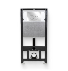 Инсталляция для унитаза REHAU NOVAFLOW с кнопкой NOVA ORB 001 хром глянец 521961