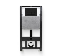 Инсталляция для унитаза REHAU NOVAFLOW с кнопкой NOVA ELLIPSE 001 черный матовый 521959