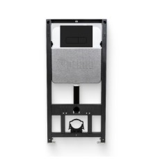 Инсталляция для унитаза REHAU NOVAFLOW с кнопкой NOVA ELLIPSE 001 черный матовый 521959