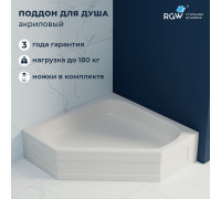 Душевой поддон трапеция RGW BT/CL-S акриловый 1000x1000 мм 16180500-51
