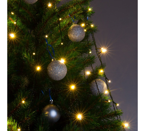 Гирлянда занавес на ель теплый белый 0,451,5м IP20 200-003 теплый белый