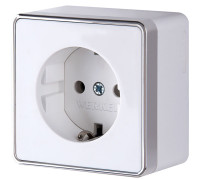 Розетка с заземлением Gallant белая W5071001
