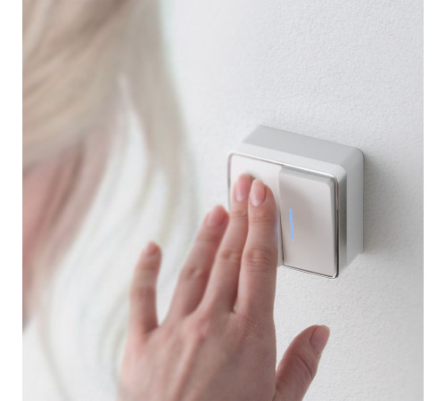 Выключатель двухклавишный с подсветкой Gallant белый W5020101