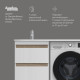 Тумба под столешницу для стиральной машины напольная AM.PM X-Joy 60 см 2 ящика белый глянец M85AFSX0602WG
