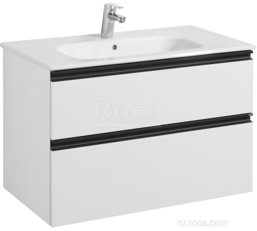 Тумба под умывальник подвесная Roca Domi 785x453x515 мм 2 ящика Белый глянец A857459806