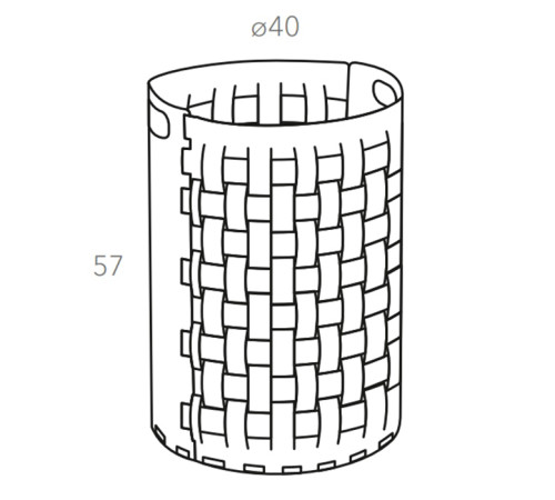 Корзина для белья ADJ Dubai круглая D40xH57 см устричный/пепельная роза 2057.02.TS30