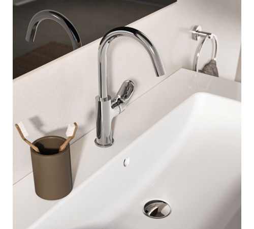 Смеситель для раковины Ideal Standard Ceralife O 21.5 см поворотный излив с донным клапаном хром BE016AA