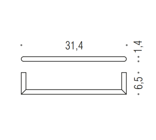 Полотенцедержатель Colombo Design Mini 31 см хром B4009.CR