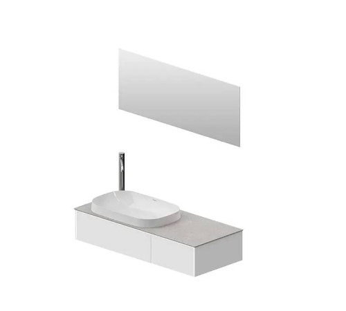 Тумба под раковину подвесная Kerama Marazzi Magica 115.4х48.5х22 см 2 ящика утренний серый матовый MA.120.2/MGR.M