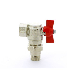 Кран шаровой ITAP IDEAL 1/2 НВ угловой с разъемным соединением бабочка 298