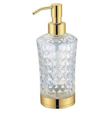 Дозатор для жидкого мыла Boheme настольный латунь/хрусталь золото 10222