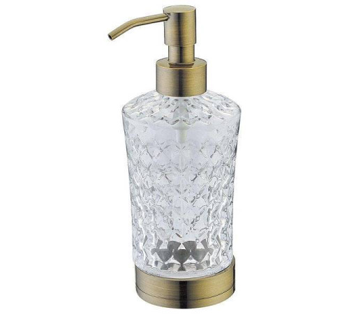 Дозатор для жидкого мыла Boheme настольный латунь/хрусталь бронза 10221