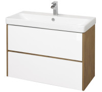 Тумба-умывальник с раковиной Aquaton Сканди 90 Белый / Дуб Рустикальный 1A2519K0SDZ90