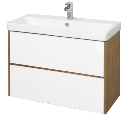 Тумба-умывальник с раковиной Aquaton Сканди 90 Белый / Дуб Рустикальный 1A2519K0SDZ90