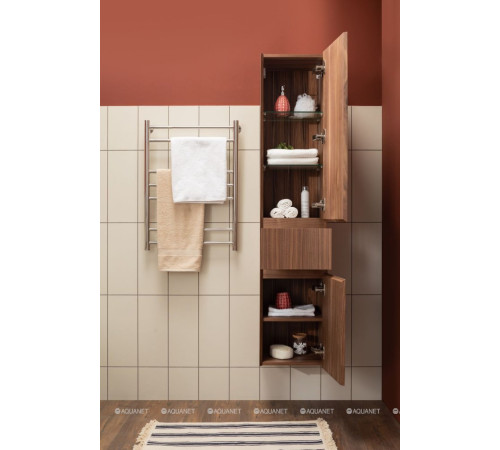 Шкаф-пенал Aquanet Нью Йорк 35 L шпон орех 00257886