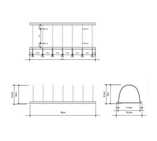 Полотенцедержатель Decor Walther DW 221 35 см настольный черный матовый 0846860