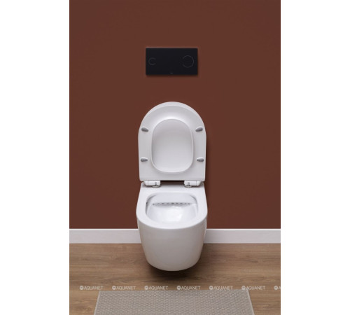 Унитаз подвесной Aquanet Cetus Rimless сиденье Slim Soft Close CETUS-W