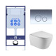 Комплект инсталляции 4 в 1 AQUATEK БЕТТА (рама INS-0000012, кнопка KDI-0000018, унитаз AQ1253W-00) KDI18