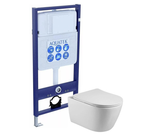 Комплект инсталляции AQUATEK БЕТТА (рама INS-0000012, унитаз AQ1253W-00) без кнопки INS-0000012/AQ1253W-00