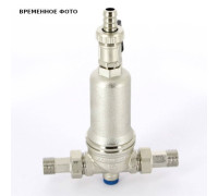 Фильтр промывной Uni-Fitt ВН 1/2 x 3/4 с редукционным соединением сливным краном и манометром хромированный 214C2300