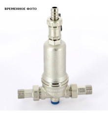 Фильтр промывной Uni-Fitt ВН 1/2 x 3/4 с редукционным соединением сливным краном и манометром хромированный 214C2300