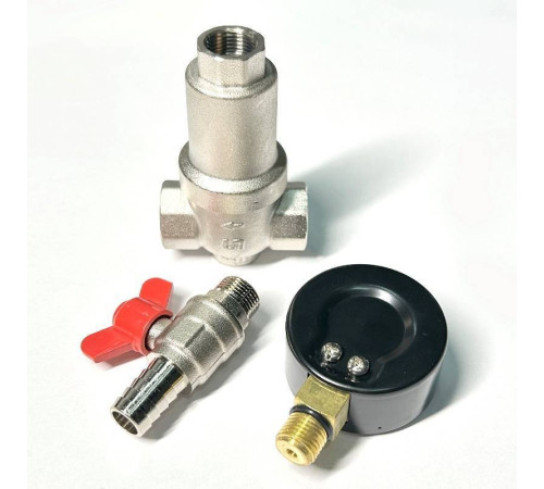 Фильтр промывной Uni-Fitt MINI В 1/2 со сливным краном и манометром никелированный 214M2000