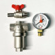 Фильтр промывной Uni-Fitt MINI В 1/2 со сливным краном и манометром никелированный 214M2000