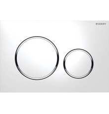 Клавиша смыва Geberit Sigma20 двойной смыв белый/глянцевый хром 115.882.KJ.1