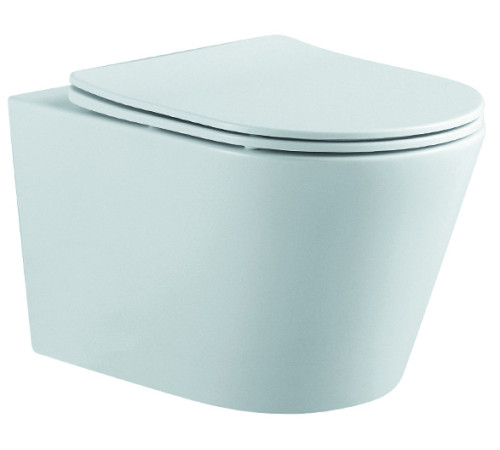 Унитаз подвесной безободковый Aquatek Вега 525х360х320 мм с сиденьем микролифт матовый белый AQ1905-MW