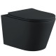 Унитаз подвесной безободковый Aquatek Вега 525х360х320 мм с сиденьем микролифт матовый черный AQ1905-MB