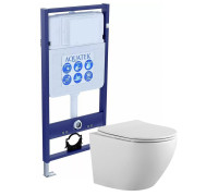 Комплект инсталляции с унитазом AQUATEK ЕВРОПА (рама INS-0000012, унитаз AQ1901-00 soft-close) ЕВРОПА