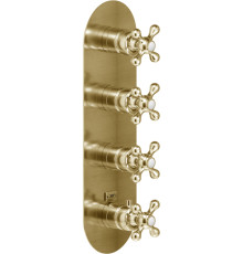 Смеситель термостатический Boheme Grazia на 4 потребителя внешняя часть бронза GRC5104BR