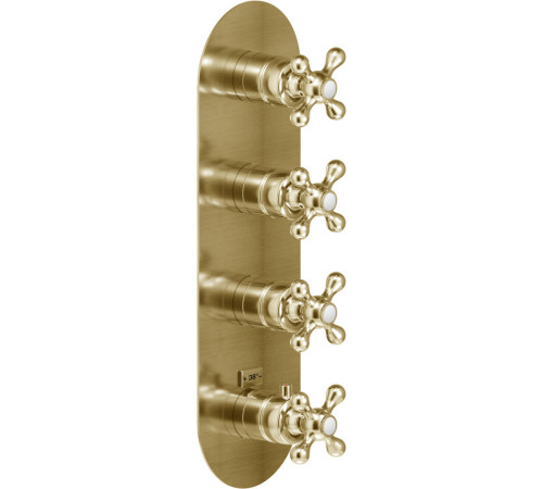 Смеситель термостатический Boheme Grazia на 4 потребителя внешняя часть бронза GRC5104BR