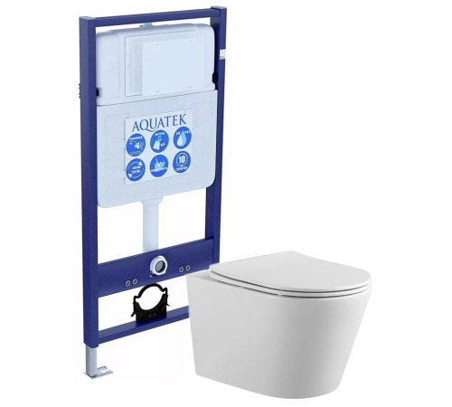 Комплект инсталляции AQUATEK ВЕГА рама Standard INS-0000012 унитаз AQ1905-00 с сиденьем soft-close