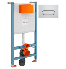 Комплект инсталляция VitrA Core 732-5800-01 и панель смыва Root R хром глянцевый 800-1873