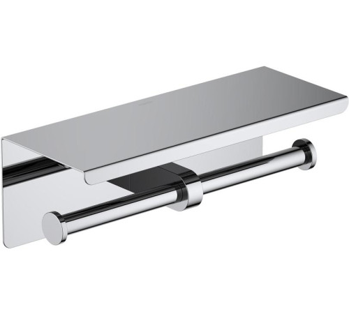 Бумагодержатель двойной с полкой Aquanet ОБЕРОН хром AQ4909CR