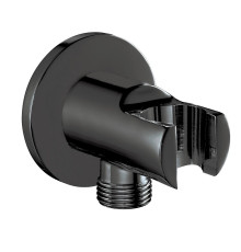 Шланговое подсоединение с держателем для душа TRES матовый черный 102199523C1EX