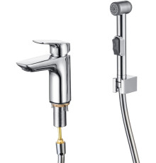 Смеситель для раковины Aquanet Вега с гигиеническим душем хром AQ1012CR