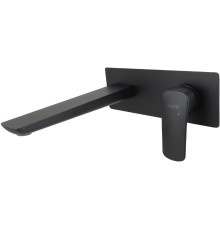 Смеситель для раковины Aquanet Вега настенный скрытого монтажа черный матовый AQ1013MB