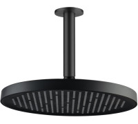 Верхний душ Aquanet AQ2070MB круглый потолочный 260х20 мм матовый черный AQ2070MB