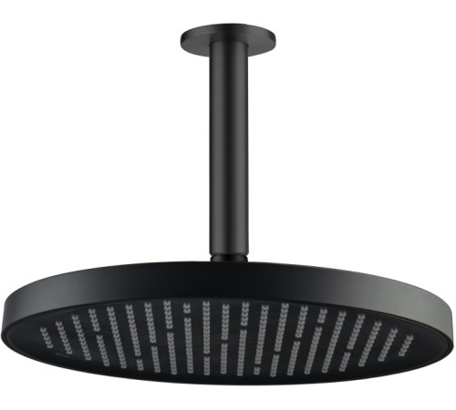 Верхний душ Aquanet AQ2070MB круглый потолочный 260х20 мм матовый черный AQ2070MB