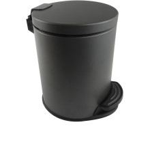 Корзина для мусора с педалью Aquanet Вега 5 л матовый черный AQ4016MB