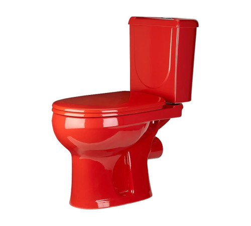 Унитаз-компакт Santeri Ирида Стандарт красный горизонтальный выпуск 40360110402