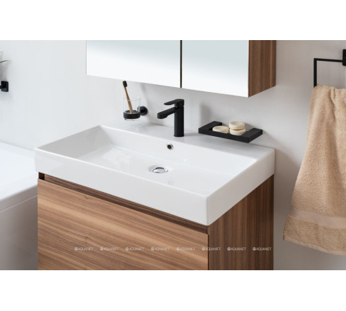 Мыльница Aquanet прямоугольная черный матовый 5611MB