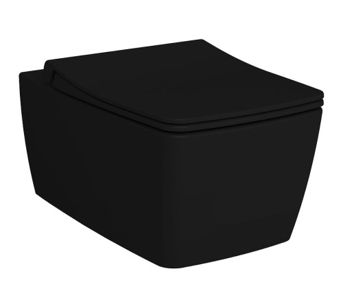 Унитаз подвесной безободковый VitrA Metropole матовый черный 7672B083-0101