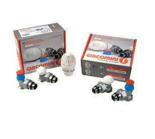 Комплект для подключения радиатора Giacomini R470F-KV прямой DN 20 3/4 дюйма R470FX064