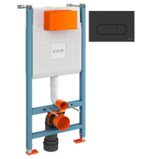 Комплект инсталляция VitrA Core 732-5800-01 и панель смыва Root R черный матовый 800-1874