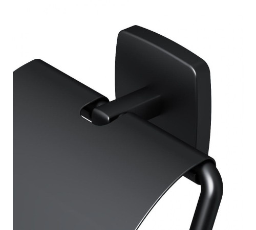 Держатель для туалетной бумаги AM.PM Gem с крышкой черный A90341422